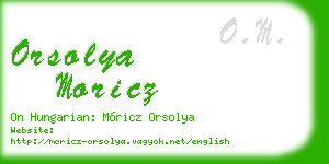 orsolya moricz business card
